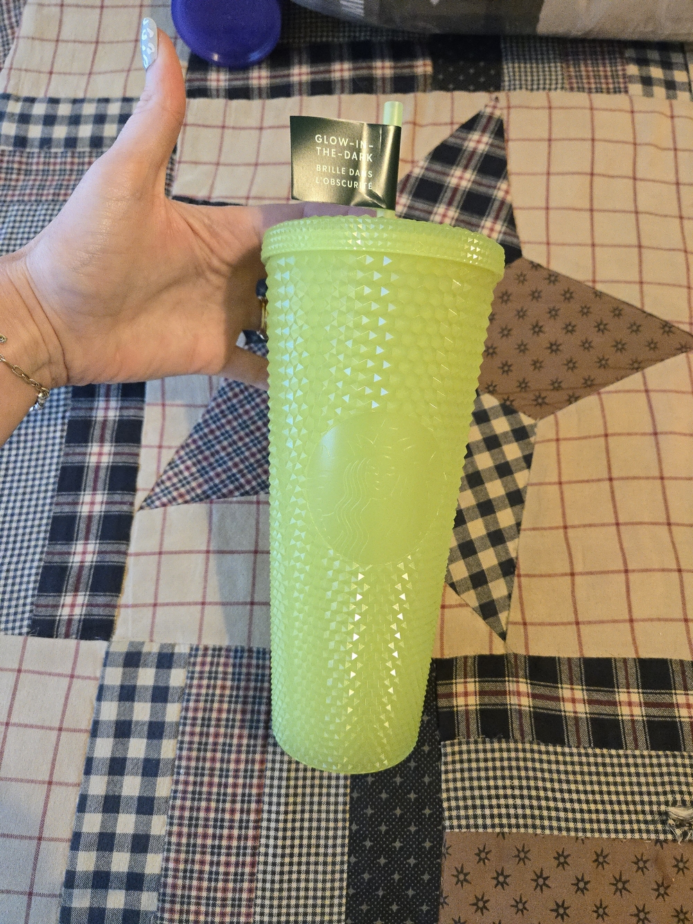 Starbucks Lime Green Studded Reusable Tumbler